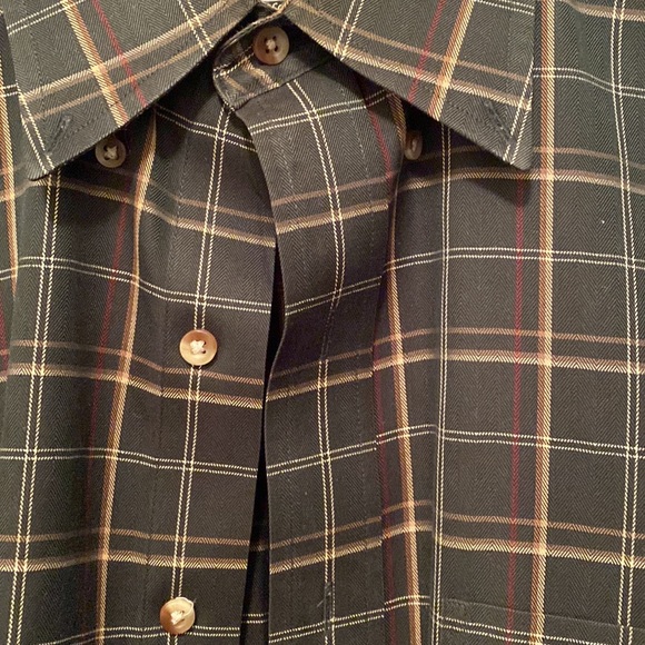 Jos A Bank Olive Green Button Down Collar Shirt - Large - Picture 3 of 7